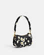 COACH®,SWINGER BAG 20 WITH FLORAL PRINT,Small,Brass/Black Multi,Angle View