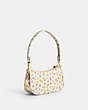 COACH®,SWINGER BAG 20 WITH FLORAL PRINT,Small,Brass/Chalk Multi,Angle View