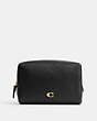 COACH®,ESSENTIAL COSMETIC POUCH,Mini,Brass/Black,Front View