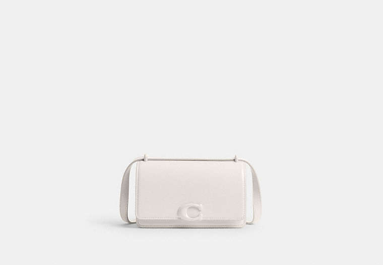 COACH®,BANDIT CROSSBODY BAG,Mini,Silver/Chalk,Front View image number 0