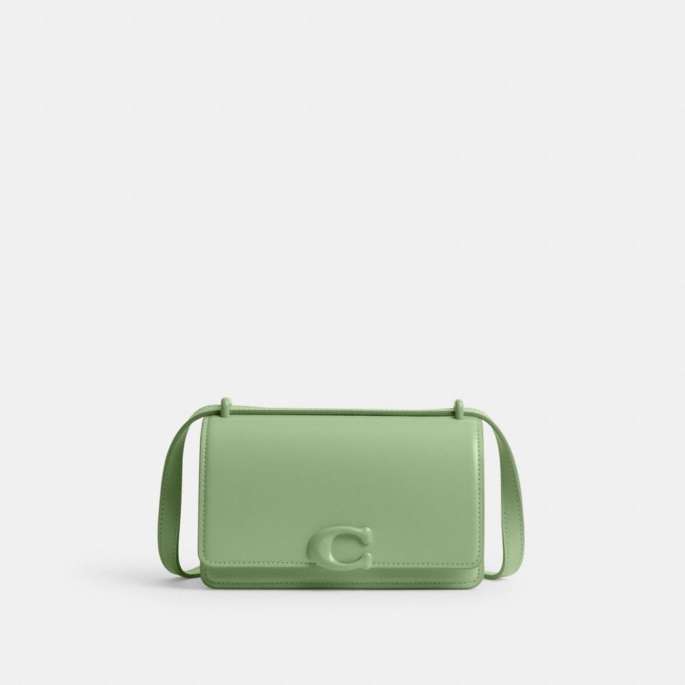 COACH®,BANDIT CROSSBODY BAG,Mini,Silver/Pale Pistachio,Front View image number 0