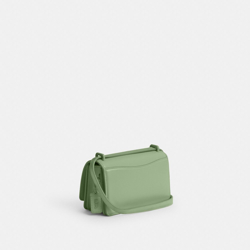 COACH®,BANDIT CROSSBODY BAG,Mini,Silver/Pale Pistachio,Angle View