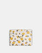 COACH®,ESSENTIAL CARD CASE WITH FLORAL PRINT,Brass/Chalk Multi,Front View