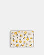 COACH®,ESSENTIAL CARD CASE WITH FLORAL PRINT,Brass/Chalk Multi,Back View