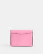 COACH®,ESSENTIAL HALF FLAP CARD CASE,Silver/Vivid Pink,Back View