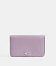 COACH®,ESSENTIAL SLIM CARD CASE IN COLORBLOCK,Mini,Silver/Soft Purple Multi,Front View