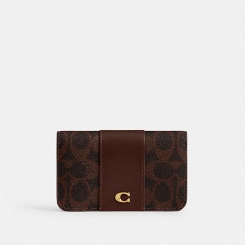 Coach Essential Slim Card Case In Signature Canvas