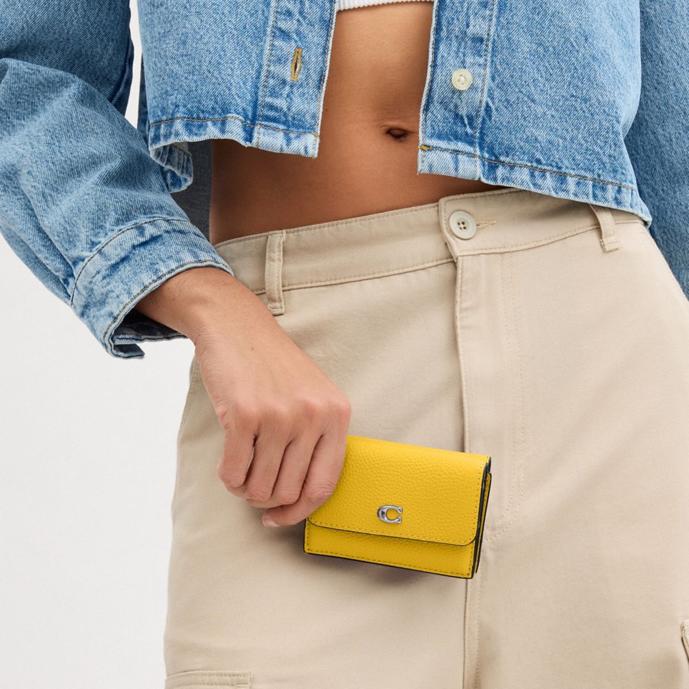 COACH®,エッセンシャル ミニ トライフォールド ウォレット・カラーブロック,ミニ財布(二つ/三つ折り),