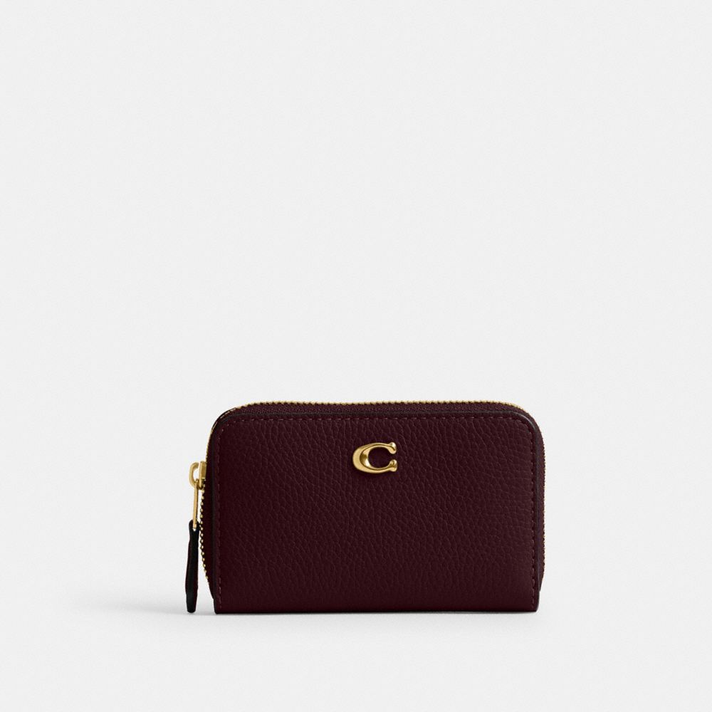 Coach Essential Small Zip Around Card Case In Multi