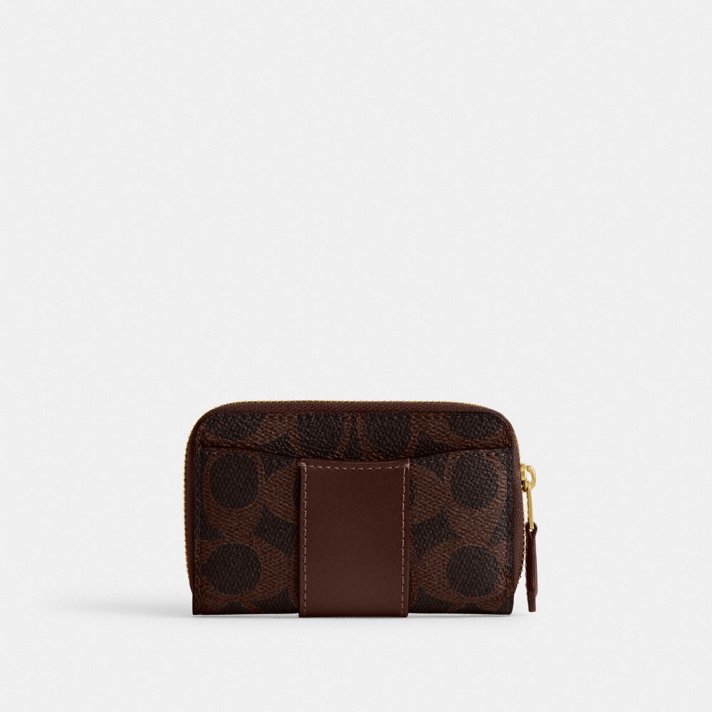 Coach Essential Small Zip Around Card Case In Signature Canvas — фото 2