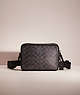 COACH®,RESTORED CHARTER CROSSBODY 24 IN SIGNATURE CANVAS,Signature Coated Canvas,Medium,Black Copper/Charcoal,Front View