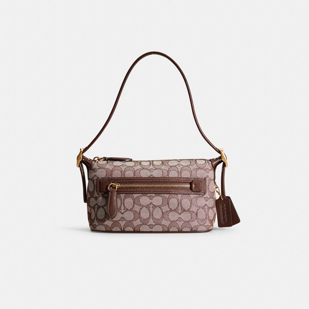 Coach Demi Bag In Signature Jacquard Brass/Oak Maple