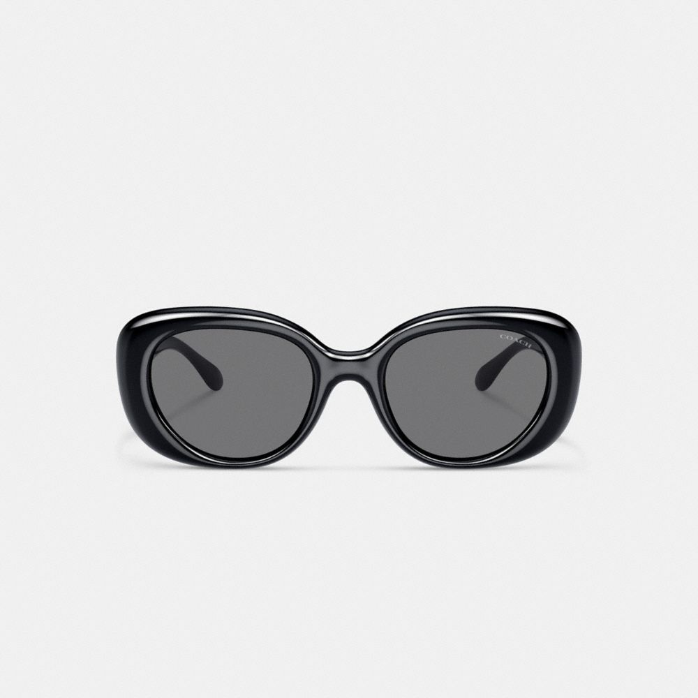 Coach Pillow Tabby Round Sunglasses In Black