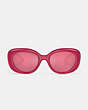 COACH®,PILLOW TABBY ROUND SUNGLASSES,Magenta,Inside View,Top View