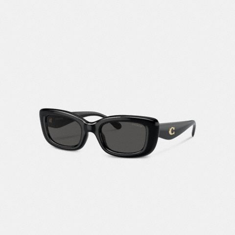 Coach C Hardware Narrow Rectangle Sunglasses
