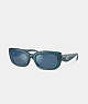 COACH®,PILLOW TABBY NARROW RECTANGLE SUNGLASSES,Milky Blue,Front View