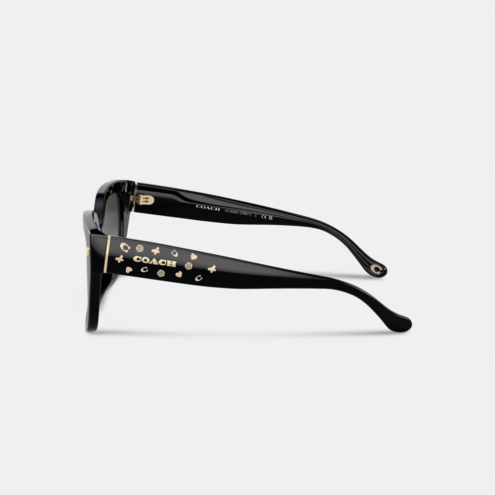 Женские солнцезащитные очки Coach Charms Oversized Square Sunglasses — фото 4