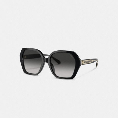 Coach Signature Ombré Geometric Square Sunglasses