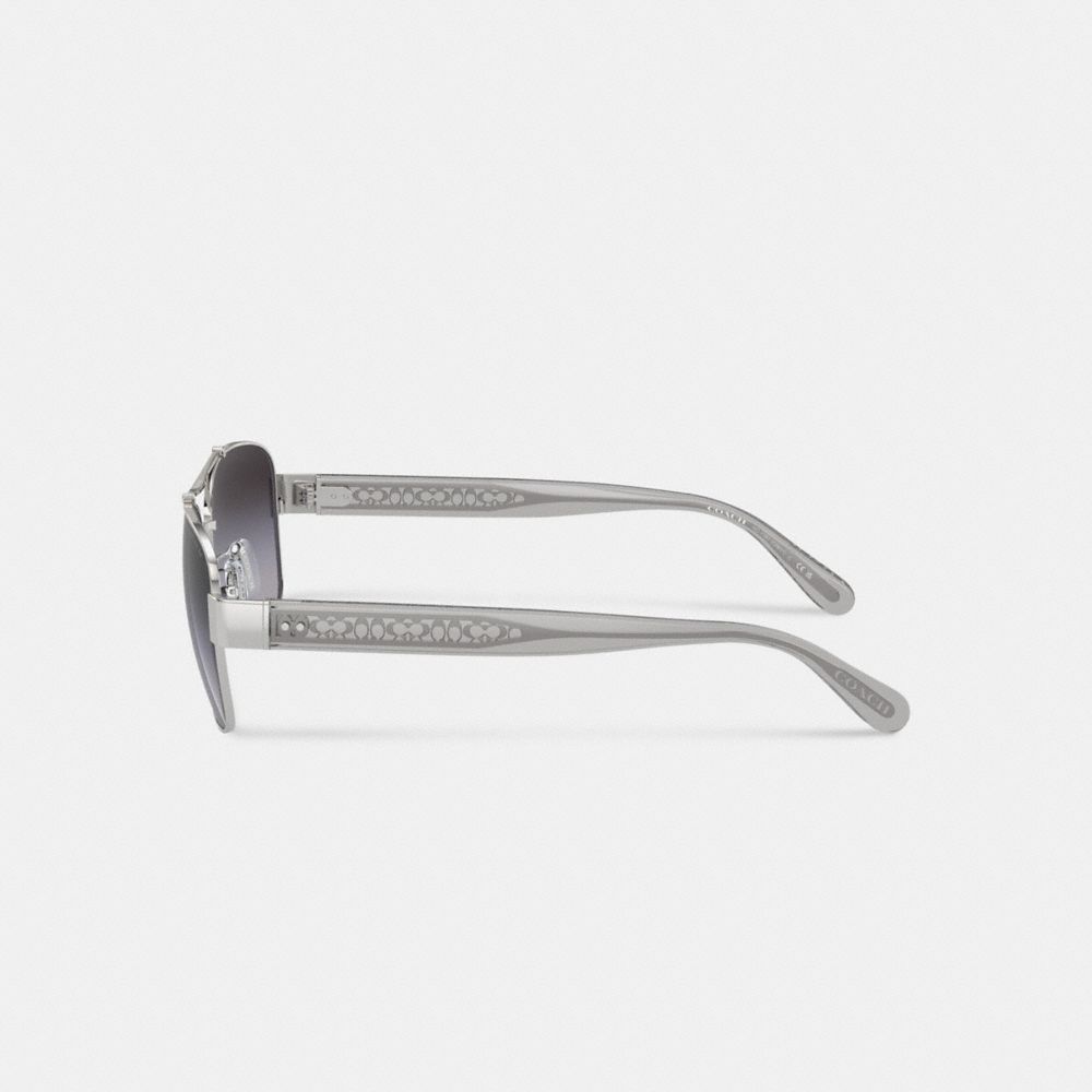 Coach Signature Ombré Narrow Pilot Sunglasses — фото 4