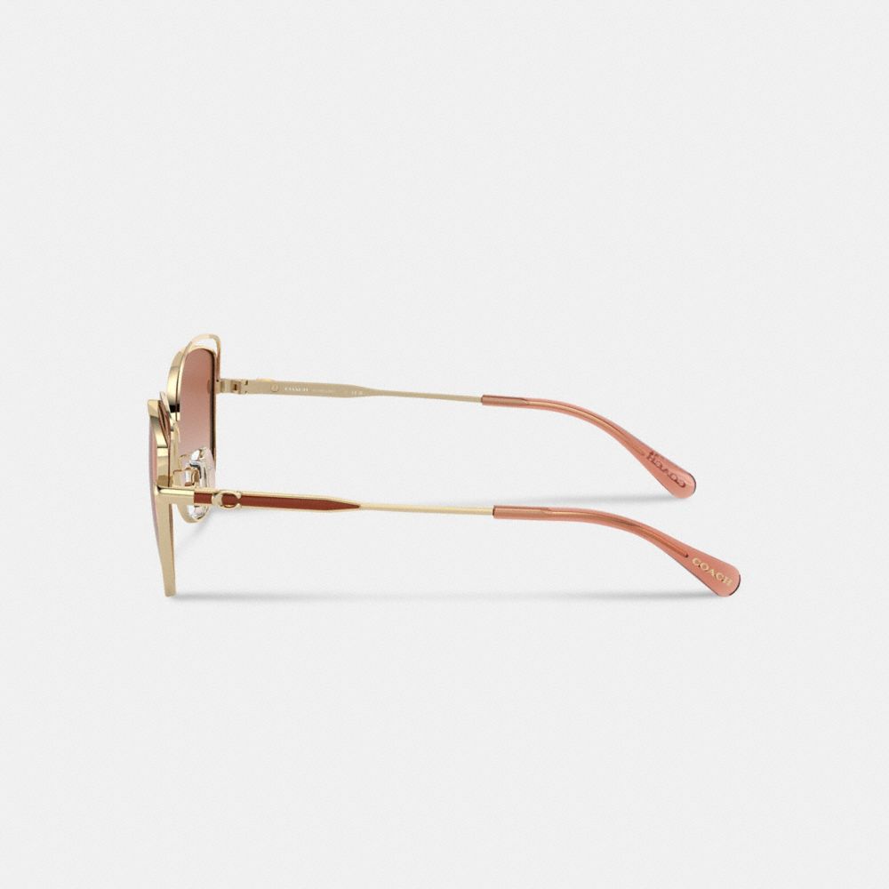 Женские солнцезащитные очки Coach Bandit Wire Oval Sunglasses — фото 4