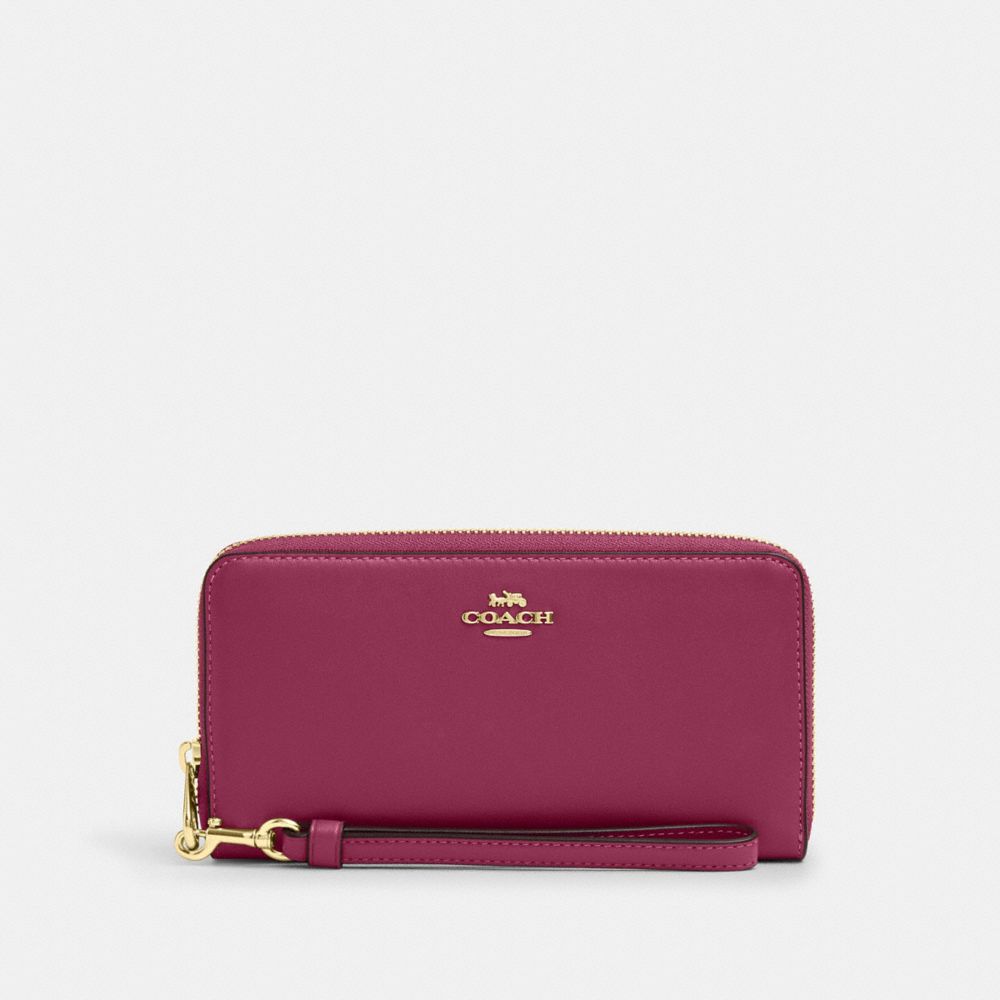 Coach zip around wallet sale sale