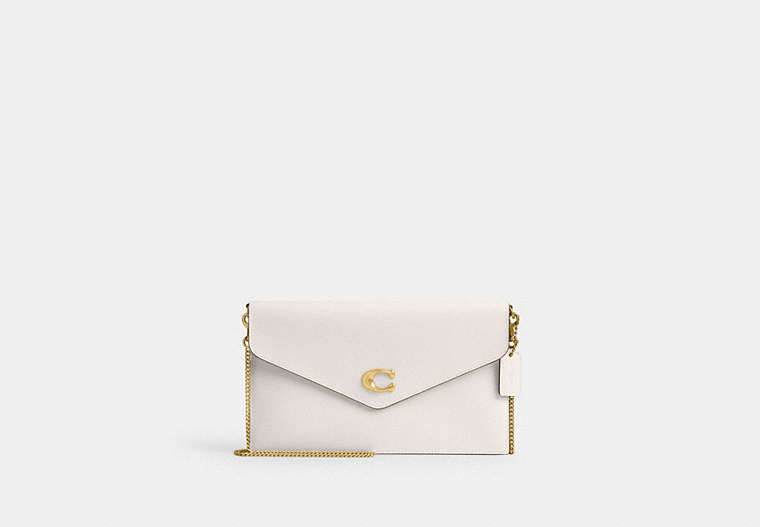 COACH®,ESSENTIAL CLUTCH,Mini,Brass/Chalk,Front View image number 0