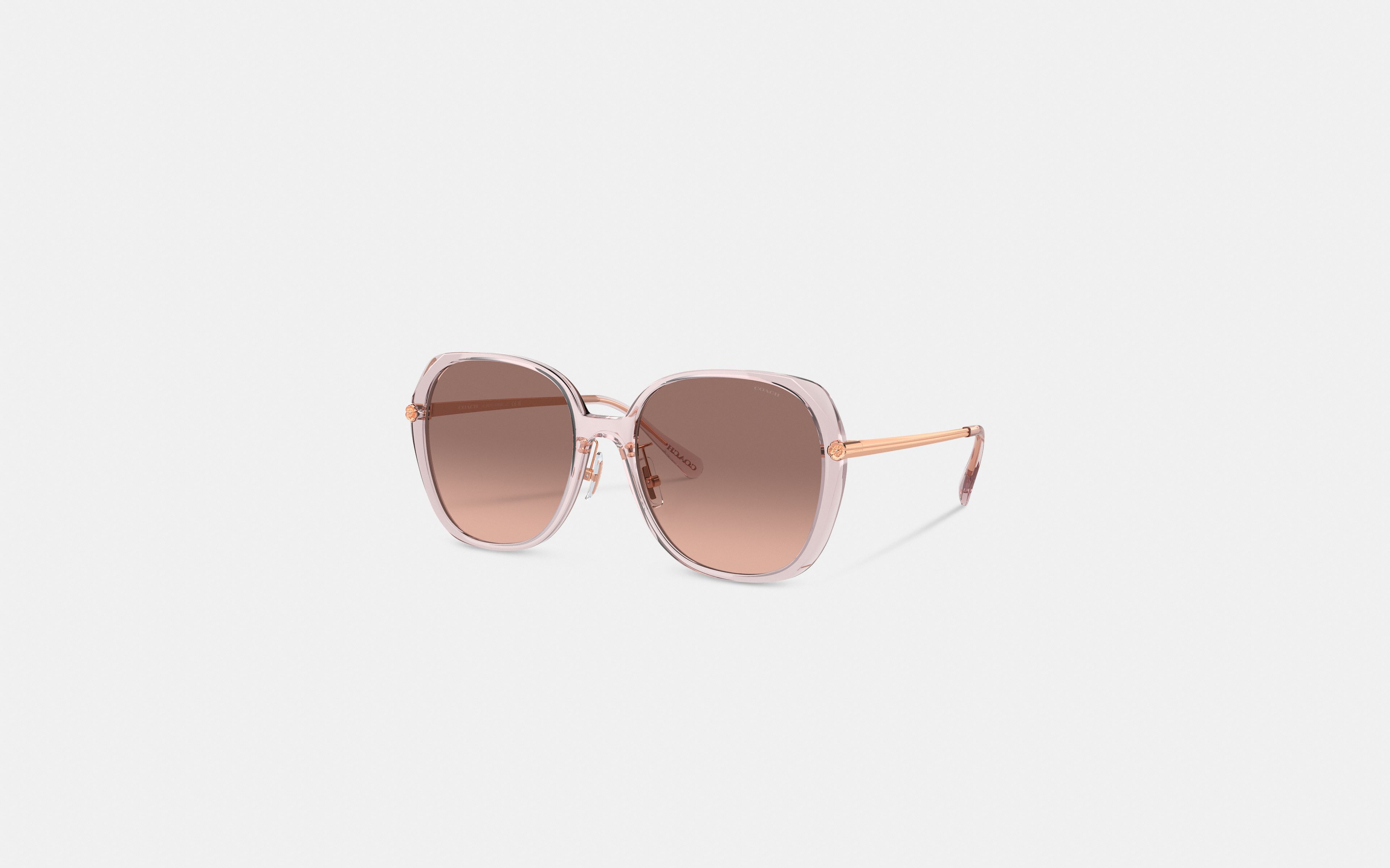 Sculpted Tea Rose Round Sunglasses