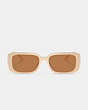 COACH®,NARROW RECTANGLE SUNGLASSES,Plastic,Off White,Inside View,Top View