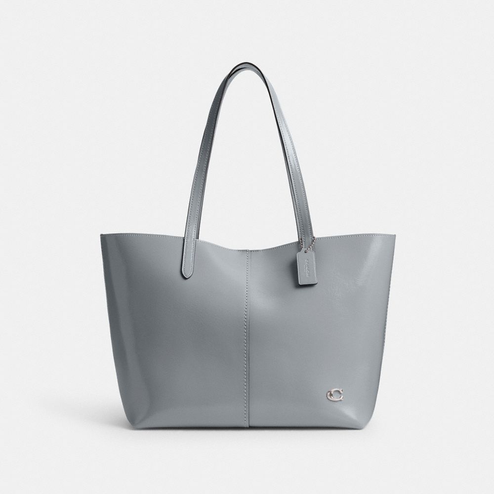 COACH®,CABAS NORTH 32,Argent/Gris bleu,Front View