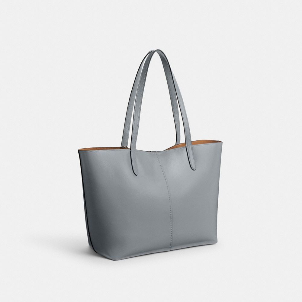 COACH®,NORTH TOTE 32,Large,Silver/Grey Blue,Angle View