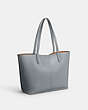 COACH®,NORTH TOTE 32,Large,Silver/Grey Blue,Angle View