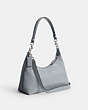 COACH®,JULIET SHOULDER BAG,Medium,Silver/Grey Blue,Angle View