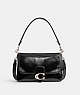 COACH®,SOFT TABBY SHOULDER BAG,Silver/Black,Front View