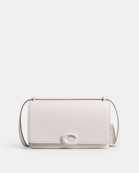 COACH®,BANDIT SHOULDER BAG,Mini,Silver/Chalk,Front View