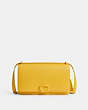 COACH®,BANDIT SHOULDER BAG,Refined Calf Leather,Mini,Silver/Canary,Front View