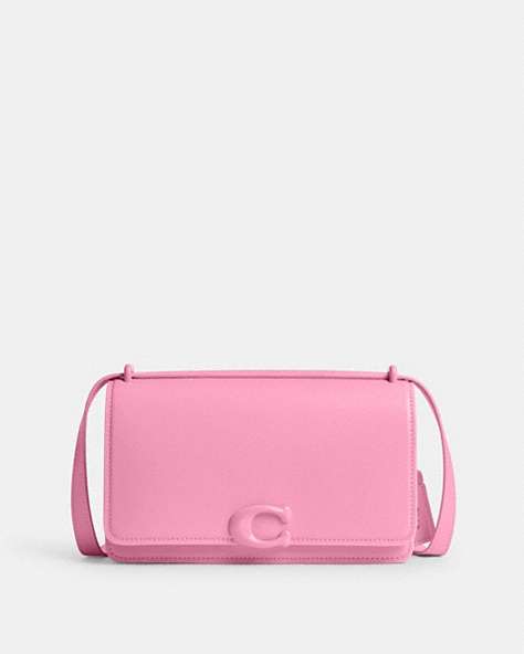 COACH®,BANDIT SHOULDER BAG,Silver/Vivid Pink,Front View