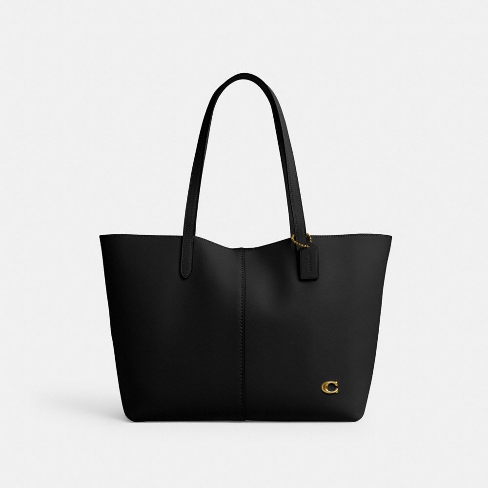 COACH®,NORTH TOTE 32,Large,Brass/Black,Front View image number 0