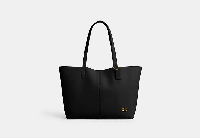 COACH®,NORTH TOTE 32,Large,Brass/Black,Front View