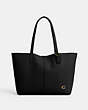 COACH®,NORTH TOTE 32,Large,Brass/Black,Front View