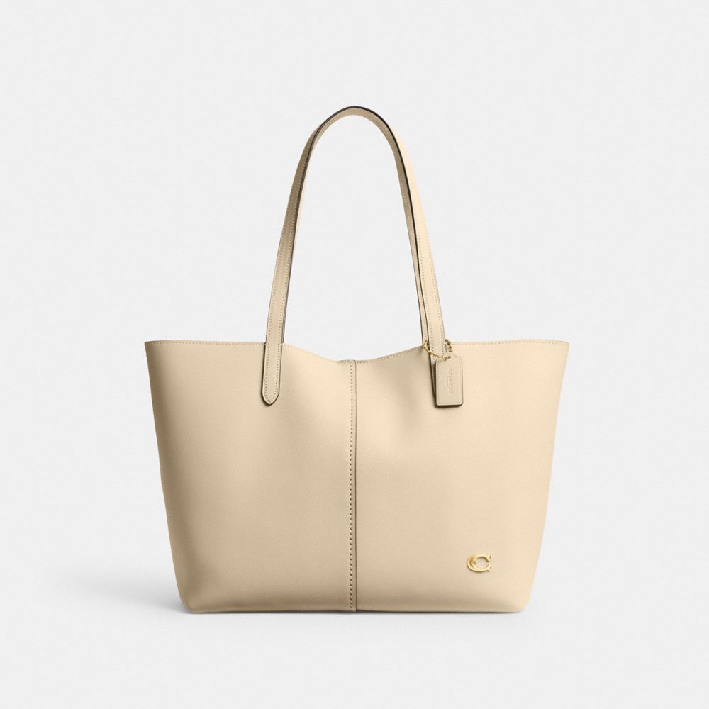 COACH®,NORTH TOTE 32,Large,Brass/Ivory,Front View