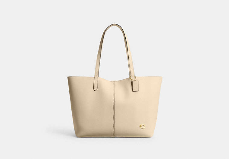 COACH®,NORTH TOTE 32,Large,Brass/Ivory,Front View