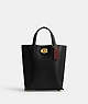COACH®,WILLOW TOTE 16,Small,Brass/Black,Front View