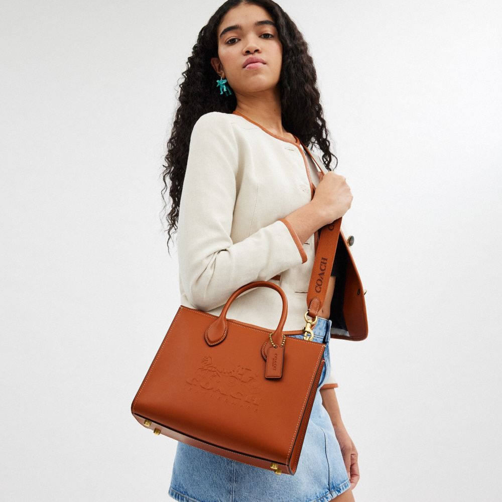 COACH®,Ace Tote Bag 26,Leather,Tote,No Embellishment,Work,