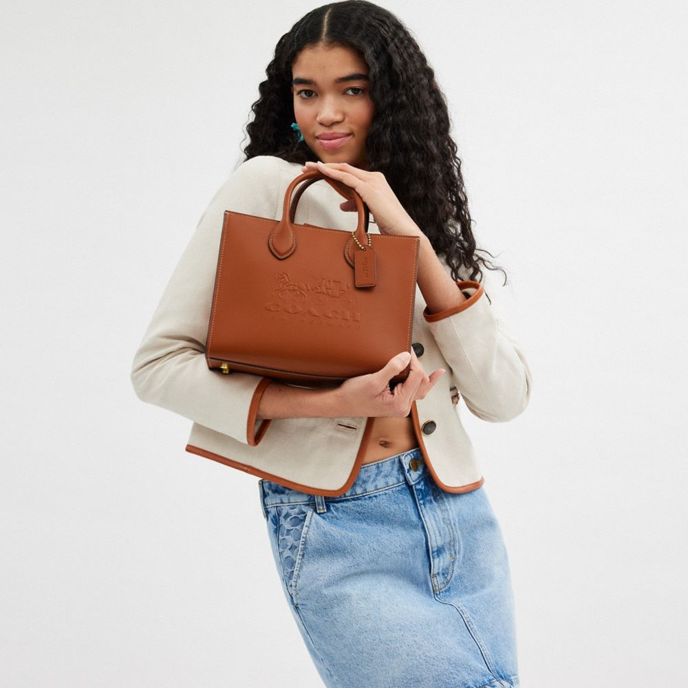 COACH®,Ace Tote Bag 26,Leather,Tote,No Embellishment,Work,,Detail View