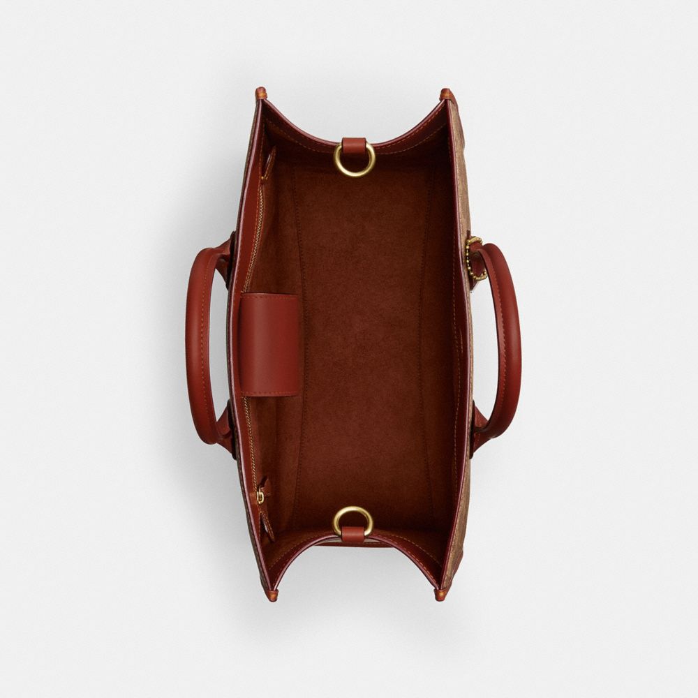 COACH®,Ace Tote Bag 35 In Signature Canvas,,Inside View,Top View