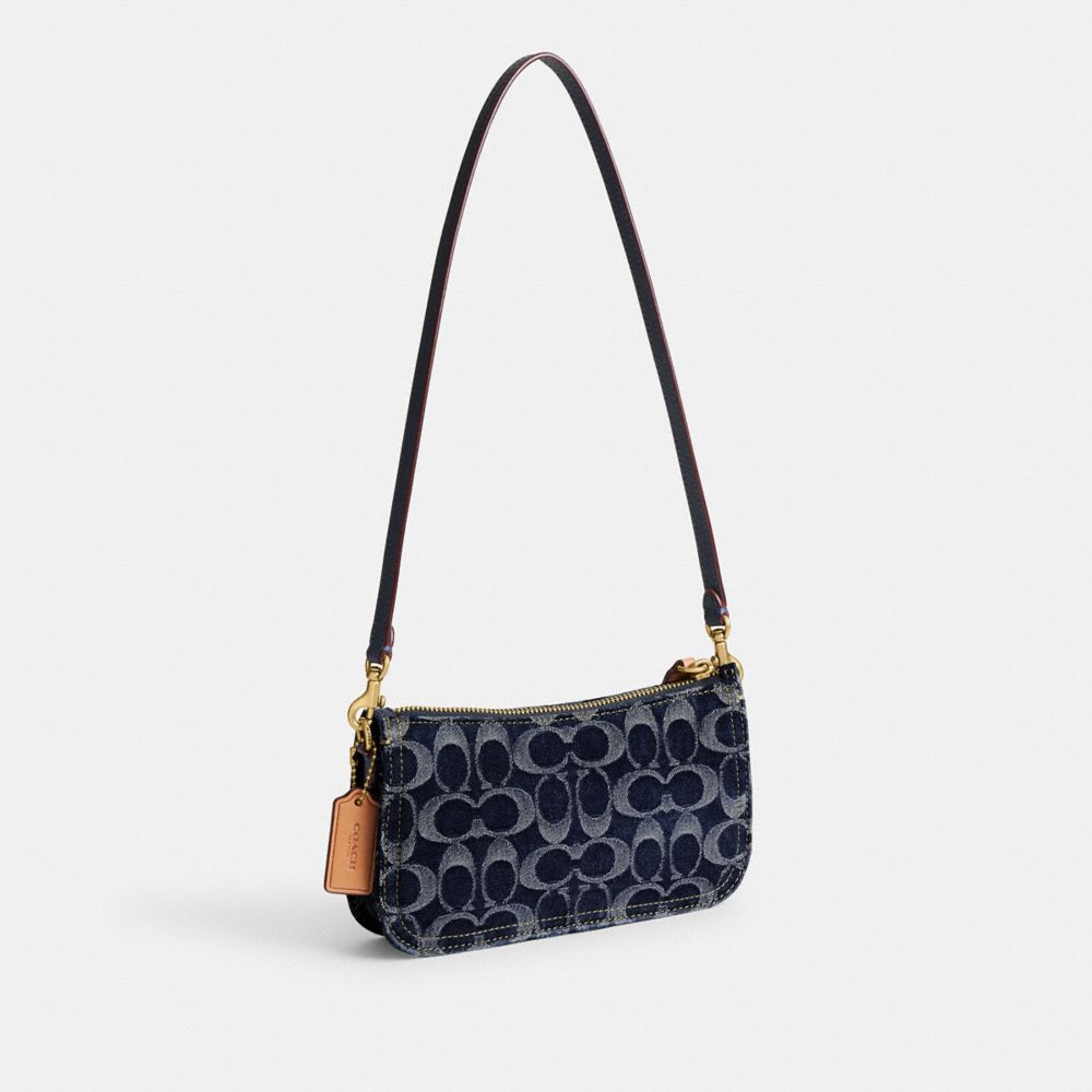 COACH®,Penn Shoulder Bag In Signature Denim,,Angle View