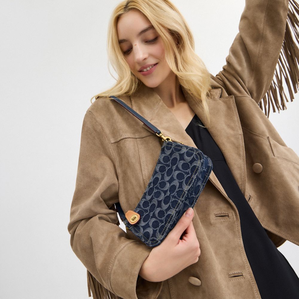 COACH®,Penn Shoulder Bag In Signature Denim,,Detail View