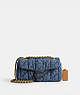 COACH®,TABBY SHOULDER BAG 20 WITH QUILTING,Denim,Small,Brass/Indigo,Front View