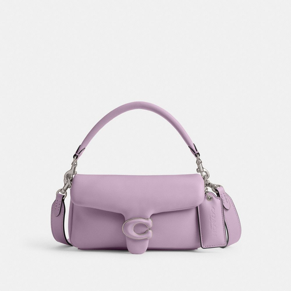 COACH®,PILLOW TABBY SHOULDER BAG 20,Nappa leather,Mini,Silver/Soft Purple,Front View