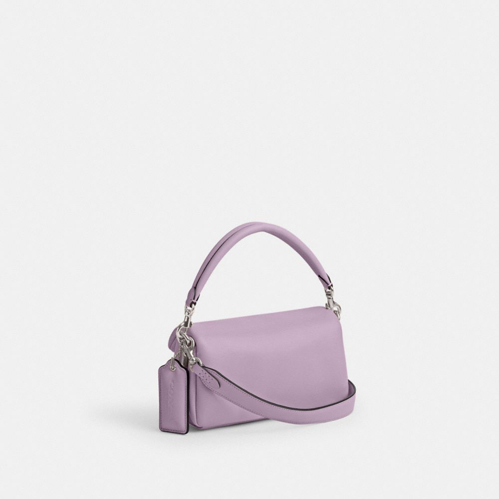 COACH®,PILLOW TABBY SHOULDER BAG 20,Nappa leather,Mini,Silver/Soft Purple,Angle View